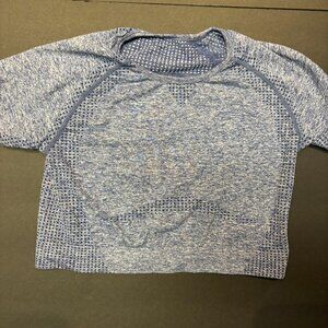 Women’s Blue Dri-Fit Short-Sleeve Crop Top – Size M – Sport & Style